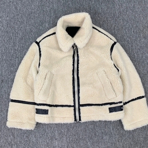 Loose matching color all matching lamb velvet coat deerskin velvet linin jacket - Picture 2 of 5